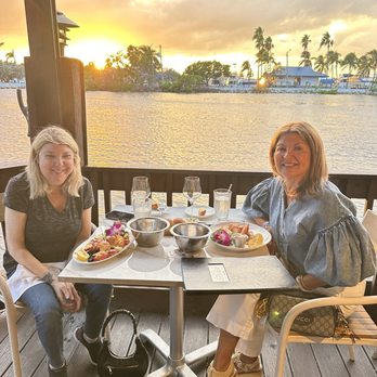 Billy's Stone Crab Restaurant - My friend and I with our dinner and a view. - Seafood Near Me - Hollywood, Florida Billy's Stone Crab Restaurant - My friend and I with our dinner and a view. - Seafood Near Me - Hollywood, Florida