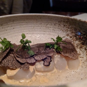 O Ya - Bay Scallop Sashimi with Truffle. - Japanese Near Me - Boston, Massachusetts O Ya - Bay Scallop Sashimi with Truffle. - Japanese Near Me - Boston, Massachusetts