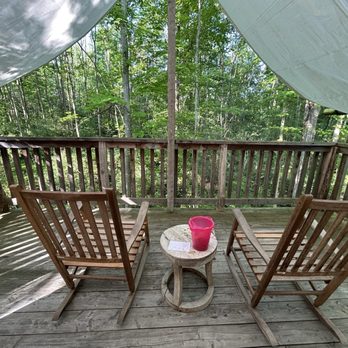 Firelight Camps - Tent balcony - Campgrounds Near Me - Ithaca, New York