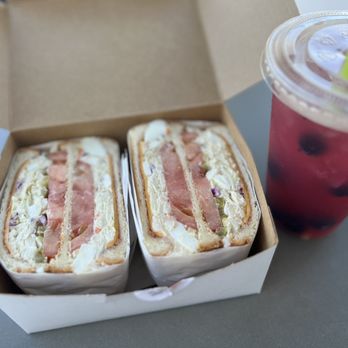 Dani_Macaron & Village Cafe - two sandwiches and a drink - Coffee & Tea Near Me - Buena Park, California Dani_Macaron & Village Cafe - two sandwiches and a drink - Coffee & Tea Near Me - Buena Park, California