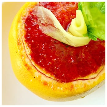 Five Leaves - Brûléed grapefruit with fresh mint. - New American Near Me - Brooklyn, New York Five Leaves - Brûléed grapefruit with fresh mint. - New American Near Me - Brooklyn, New York