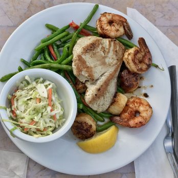 River Rocks Dining Dockside - Surf and turf! Chicken and shrimp yum! - Seafood Near Me - Rockledge, Florida