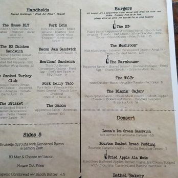 Bacon Bourbon And Beer - Memu - American Near Me - Washington, Pennsylvania
