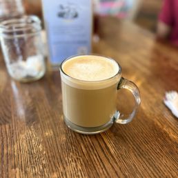 Lavender oat milk latte
