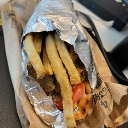 Eat Like A Greek - Hand held regular gyro w lamb (fries are in the wrap w the meat