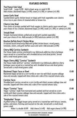 Menu photo 1 FPS Cafe & Spirits Roanoke, VA