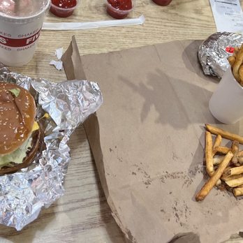 Five Guys - Meal Little Bacon Burger Regular Fries Milkshake - Burgers Near Me - Poway, California