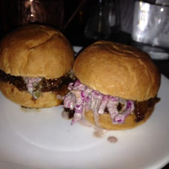 Starlite - Cochinita pibli sliders. Spicy pulled pork and red cabbage coleslaw. $5 on happy hour. - Cocktail Bars Near Me - San Diego, California