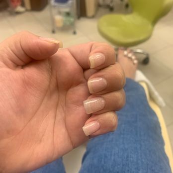 Pinks Nail Spa - Natural nail + gel I asked for super square , and they gave me what I wanted. - Nail Salons Near Me - Los Angeles, California Pinks Nail Spa - Natural nail + gel I asked for super square , and they gave me what I wanted. - Nail Salons Near Me - Los Angeles, California