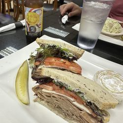 Barrister's Deli - Horsey Roast Beef and local lager