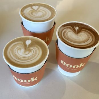 Nook Coffee Bar - Spanish latte, vanilla latte and mocha - Coffee & Tea Near Me - Costa Mesa, California Nook Coffee Bar - Spanish latte, vanilla latte and mocha - Coffee & Tea Near Me - Costa Mesa, California