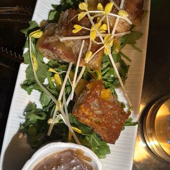 La Monique - Grilled cheese bites with French onion dip - French Near Me - Santa Monica, California La Monique - Grilled cheese bites with French onion dip - French Near Me - Santa Monica, California