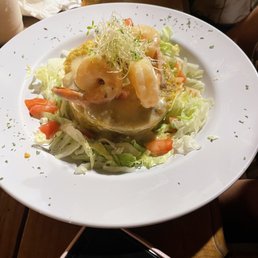 Mofongo with shrimp.