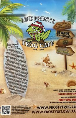 Menu photo 7 Frosty Frog Cafe Hilton Head Island, SC