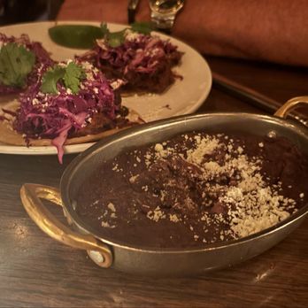 The Mission Old Town - Shredded beef tacos with black bean purée on the side - Latin American Near Me - Scottsdale, Arizona The Mission Old Town - Shredded beef tacos with black bean purée on the side - Latin American Near Me - Scottsdale, Arizona