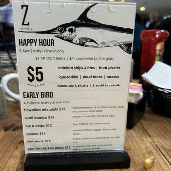 Z Cafe - The happy hour menu - Breakfast & Brunch Near Me - Bonsall, California