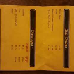 Deckers Dairy Bar And Grill - Menu