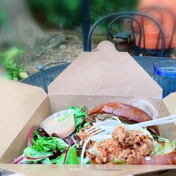 Arbor - Fried-Chicken Sandwich + side salad - Burgers Near Me - San Francisco, California