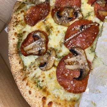 Society Pie - Alfredo pesto sauce w/ pep & mushrooms - Pizza Near Me - Beaverton, Oregon Society Pie - Alfredo pesto sauce w/ pep & mushrooms - Pizza Near Me - Beaverton, Oregon
