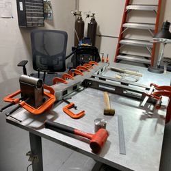 West Coast Welding and Fabrication - Clamps prep on SNO tire mount