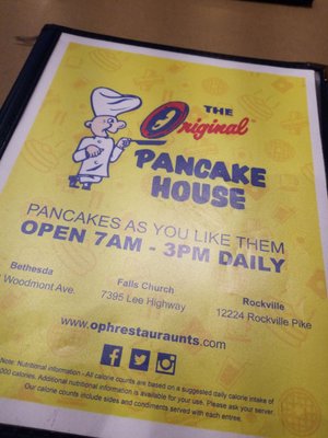 Menu photo 3 The Original Pancake House Bethesda, MD Menu photo 3 The Original Pancake House Bethesda, MD