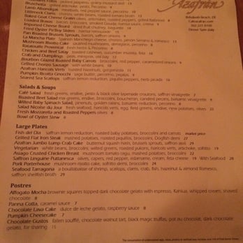 Cafe Azafran - Dinner Menu (loved the tapas). - Breakfast & Brunch Near Me - Rehoboth Beach, Delaware