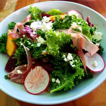 Rigo - (Small) Papaya & Kale Salad ($7.00) - Prosciutto, Papaya, Fruit Tomatoes, Kale, Cottage Cheese, & Mint with Coriander Vinaigrette. - Spanish Near Me - Honolulu, Hawaii Rigo - (Small) Papaya & Kale Salad ($7.00) - Prosciutto, Papaya, Fruit Tomatoes, Kale, Cottage Cheese, & Mint with Coriander Vinaigrette. - Spanish Near Me - Honolulu, Hawaii