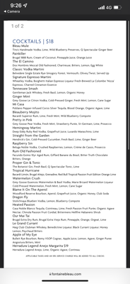 Menu photo 3 Bleau Bar Miami Beach, FL