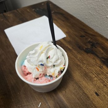 Snack Room - Cotton candy ice cream with whipped cream - Popcorn Shops Near Me - Georgetown, Texas