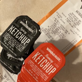 Whataburger - gatta love whataburger when they give you 6 ketchup for a small fry - Fast Food Near Me - Houston, Texas