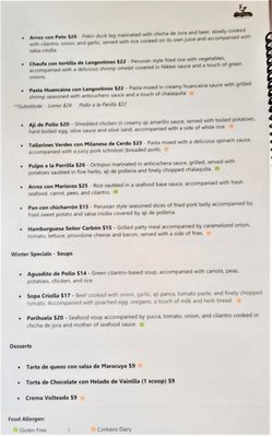 Menu photo 6 Señor Carbón - Peruvian Cuisine Seattle, WA Menu photo 6 Señor Carbón - Peruvian Cuisine Seattle, WA