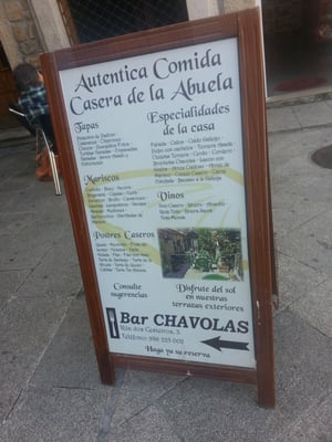 Menu photo 3 Bar Chavolas Vigo, PO