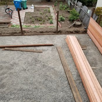 Tin Landscaping - Excess dirt removed, ground leveled, fence work begins - Landscaping Near Me Tin Landscaping - Excess dirt removed, ground leveled, fence work begins - Landscaping Near Me