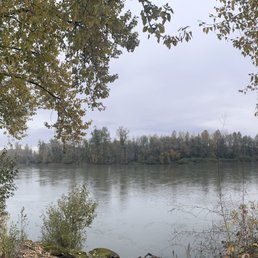 The river right next to the hotel. Easy 3 minute walk.