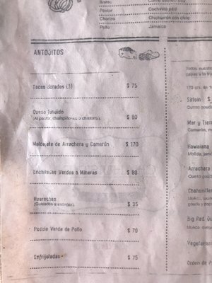 Menu photo 2 El Chahuistle Guanajuato, GUA