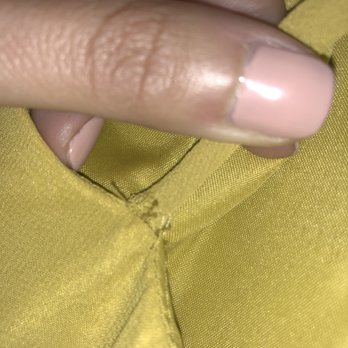 Columbus Cleaners - Poor stitching on a strap that was cut rather than lengthened as requested. You can see some minor fraying where a second cut was attempted. - Dry Cleaning Near Me - South Boston, Massachusetts