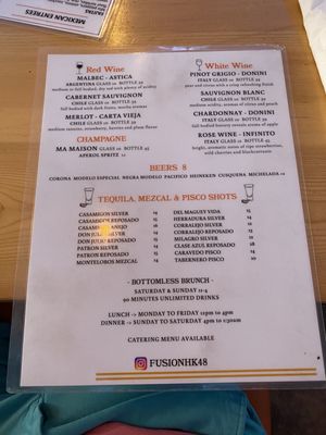 Menu photo 6 Fusion Bar and Grill Peruvian/Mexican New York, NY Menu photo 6 Fusion Bar and Grill Peruvian/Mexican New York, NY