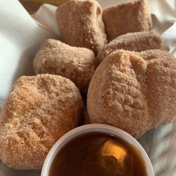Jax White Mule Diner & Lounge - Freshly fried Beignets tossed in cinnamon sugar w/Caramel dipping sauce - American Near Me - Napa, California Jax White Mule Diner & Lounge - Freshly fried Beignets tossed in cinnamon sugar w/Caramel dipping sauce - American Near Me - Napa, California