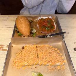 Corn Elote Dilla w/ Chicken, Bulgogi Steak Torta, Kimchi Fried Rice