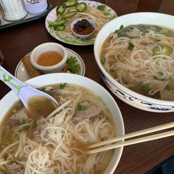 Pho Asian Star - Large Pho Dat Biet  X-large Combination Pho.  Fried egg roll. - Vietnamese Near Me - Corinth, Texas