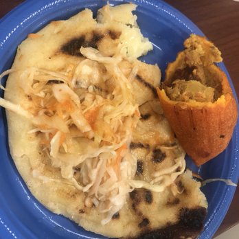 La Hacienda - Cheese pupusa and Beef empanada - Salvadoran Near Me - Hempstead, New York