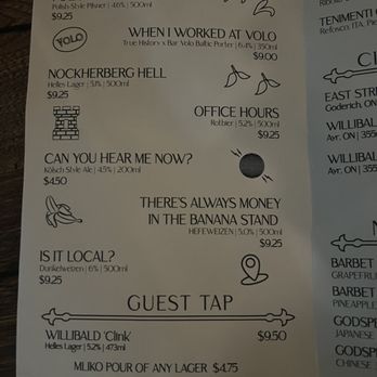 True History Brewing - a menu for beer - Breweries Near Me - Toronto, Ontario