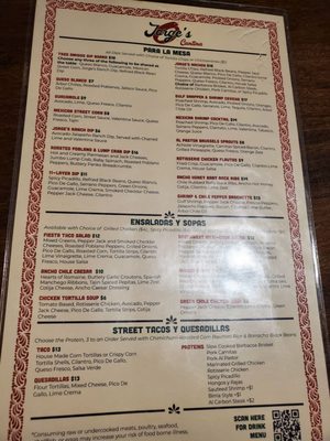 Menu photo 1 Jorge's Cantina Waco Waco, TX