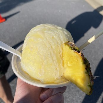 Waves Shave Ice - Pineapple with dairy free coconut drizzle - Shaved Ice Near Me - Holly Springs, North Carolina Waves Shave Ice - Pineapple with dairy free coconut drizzle - Shaved Ice Near Me - Holly Springs, North Carolina
