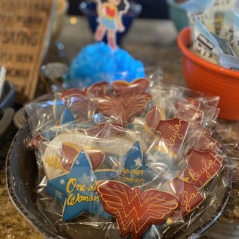 The Sweetest Things Bakery & Parties - a plate of cookies and cookies - Custom Cakes Near Me