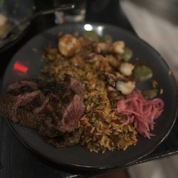 Livery - Indianapolis - Paella* with skirt steak.
