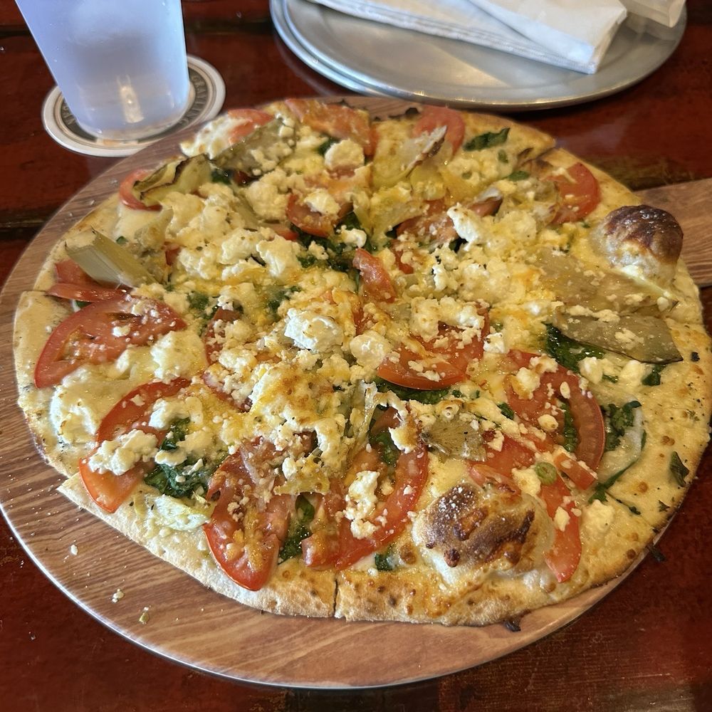 Paddle Hard Brewing - Spinach and feta pizza - Breweries Near Me - Grayling, Michigan