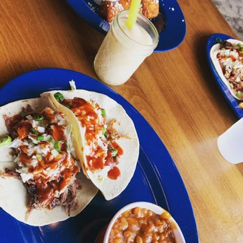 Feast BBQ - Brisket tacos and mac&cheese balls with bourbon slushie - Barbeque Near Me - Louisville, Kentucky Feast BBQ - Brisket tacos and mac&cheese balls with bourbon slushie - Barbeque Near Me - Louisville, Kentucky