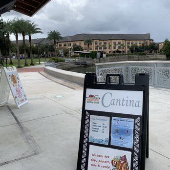 Oviedo On The Park - Other side of the lake and cantina sign - Parks Near Me - Oviedo, Florida Oviedo On The Park - Other side of the lake and cantina sign - Parks Near Me - Oviedo, Florida