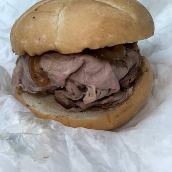 Heavenly Hotdog Grill - Pit beef Sandwich. Plain just the way I like it. Moist & Delicious. - Barbeque Near Me - Baltimore, Maryland Heavenly Hotdog Grill - Pit beef Sandwich. Plain just the way I like it. Moist & Delicious. - Barbeque Near Me - Baltimore, Maryland